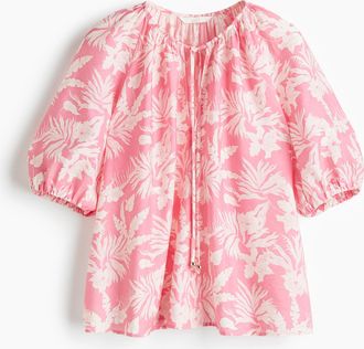 H&M Bluse mit Ballonärmeln - Pink