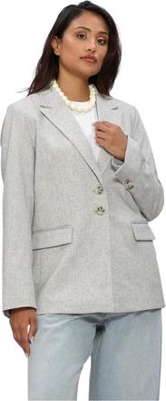 Y.A.S Y.a.s, Jassen, Dames, Grijs, L, Leer, Yasriu LS Blazer