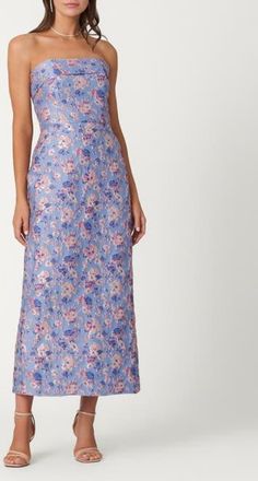 Shoshanna Midnight Jacquard Callie Dress in Lilac Multi at Nordstrom, Size 12