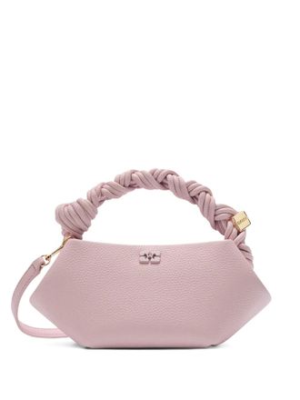Ganni Bou twisted-handle tote bag - women - Leather - One Size - Pink