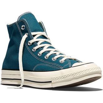 Converse Chuck Taylor 70 High Top Sneaker in Murky Waters/Egret/Black at Nordstrom, Size 10.5