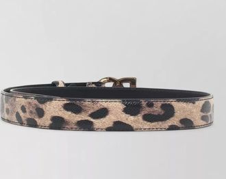 Dolce & Gabbana leopard-print leather belt