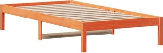 vidaXL Sofá cama sin colchón madera maciza pino marrón cera 90x190 cm Vidaxl