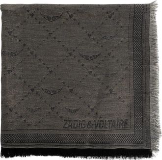 Zadig&Voltaire Sjaal met lurex draad - Dames - Sjaals - Zwart - ONE Size - Accessoires