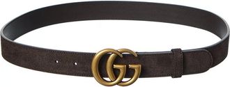 Gucci Gg Marmont Thin Suede Belt