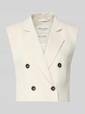 Marc O'Polo Regular Fit Weste aus Viskose-Leinen-Mix in Sand, Gr&ouml;&szlig;e 34