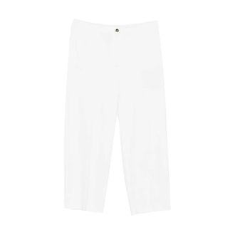 Marina Rinaldi Cropped Trousers, female, White, Size: M Cropped Trousers