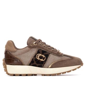 Carmela Womens Suede Lace-Up Sneakers In Taupe