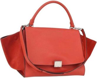 Celine Pre-owned Handbags, female, Red, Size: ONE SIZE Pre-owned Leather Handbag