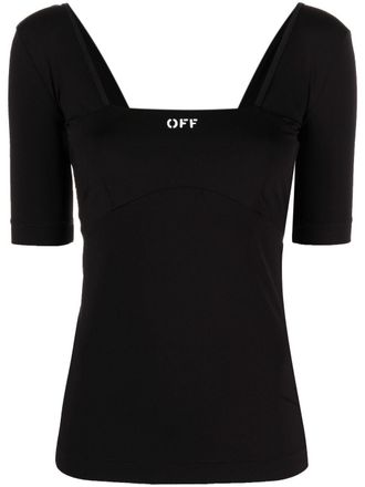 Off-white T-shirt con stampa - Nero
