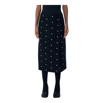 Rier Walker Wikkelrok - Dames - Midirokken - Zwart - M - Rokken