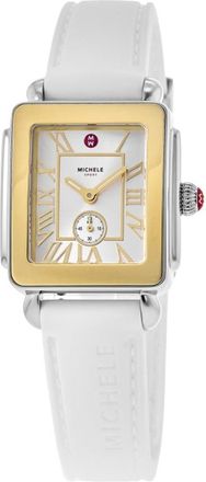 Michele Deco Sport White Dial Silicone Strap Womens Watch MWW06H000007
