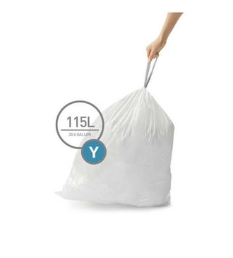 Simplehuman Bolsas De Basura 115 L, Tipo Y, 200 Uds Cw0404