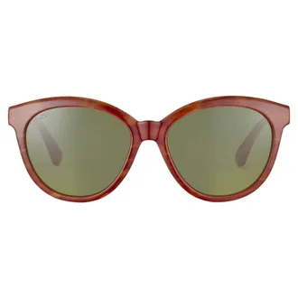 Serengeti Eyewear Endee Rounded Cat-Eye Tortoiseshell Sunglasses with Green-Tinted Lenses