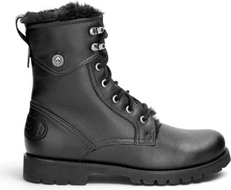 Panama Jack Panama Jack Womens Black Leather Waterproof Warm Lace-Up Boots - Benissa B2