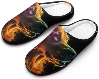 Generic Thunder Retriever Dog Print Mens Slippers Comfortable And Non-slip Cotton Slipper Shoe for House