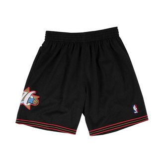 Mitchell & Ness NBA Swingman Shorts Philadelphia 76ers Zwart - Heren - Fitness - Zwart - S - Fitness