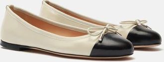 Scarosso Carla Ballet Flats in White - Calf at Nordstrom, Size 39.5