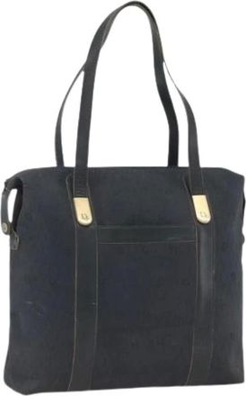 Dior Pre-owned Tote Bags, female, Blue, Size: ONE SIZE Pre-owned Honeycomb Canvas Boston Bag