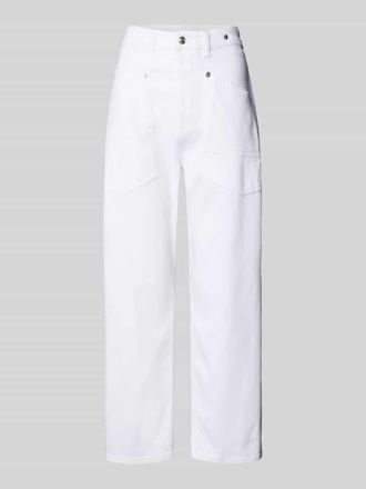 M.A.C Baggy Fit Jeans mit aufgesetzten Taschen in Weiss, Gr&ouml;&szlig;e 44