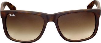 Ray-Ban Justin Classic Brown Gradient Square Unisex Sunglasses RB4165 710/13 54