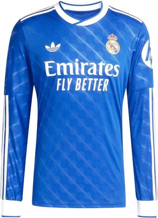 adidas Real Madrid 2025/2026 Long Sleeve Third Jersey Asia Sizing Asia Sizing Blue Bird JW4054