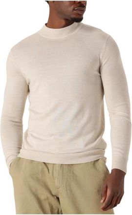 Stefano Lauran Turtle Sweater - Heren - Ronde hals truien - Beige - L - Wol - Truien & Vesten