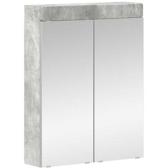 vidaXL Armario Con Espejo De Ba&ntilde;o Con Estante Tulum Gris Concreto Vidaxl