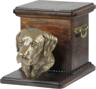 OEM Labrador Retriever - Urna Para Cenizas De Perro Con Estatuilla, Elegante Urna Para Perro, Urna &Uacute;nica Con Busto De Perro De Art-dog
