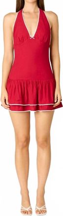 Cotton Candy L.A. Charm Mini Dress In Crimson Red