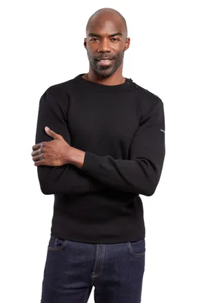 Armor Lux Armor Lux Mens Pull Marin Uni Fouesnant Jumper, Black, Medium