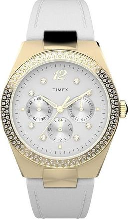Timex Simone Multifunction Gold-Tone/White Ladies Watch