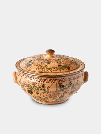 Poterie d'&Eacute;vires Flowers Hand-Painted Ceramic Soup Tureen