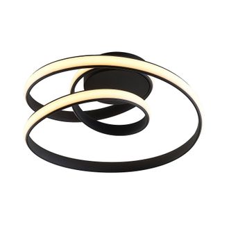 Lucande L&aacute;mpara De Techo Led sakina En Negro Metal - Lucande
