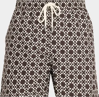 SIMKHAI Men & apos;s Malachi Printed Swim Shorts