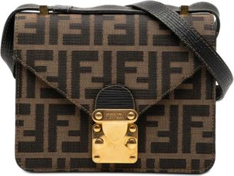 Fendi Pre-owned Cross Body Bags, female, Brown, Size: ONE SIZE Pre-owned Textile Crossbody Bag