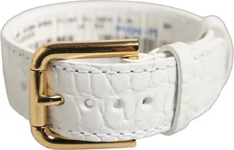 Dolce & Gabbana Accessoires, Dames, Wit, ONE Size, Leer, Riem Armband