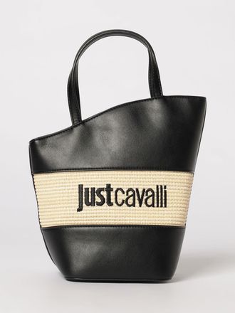 Just Cavalli Borsa Just Cavalli in pelle sintetica e rafia con logo ricamato