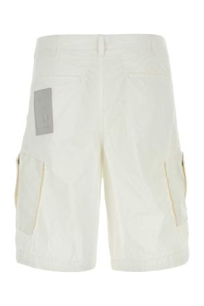 Ten c Mens White Nylon Bermuda Shorts Bianconeve Exterior