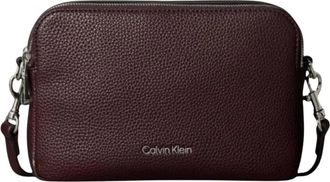 Calvin Klein Tassen, Dames, Rood, ONE Size, Webbing 2X Strap Cam