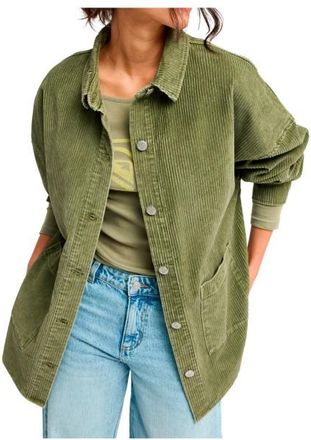 Roxy Kick Back Washed Cord Hemd f&uuml;r Damen | oliv