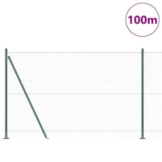 Berkfield Home Hexagon Fence Green 1.5x100 m Steel