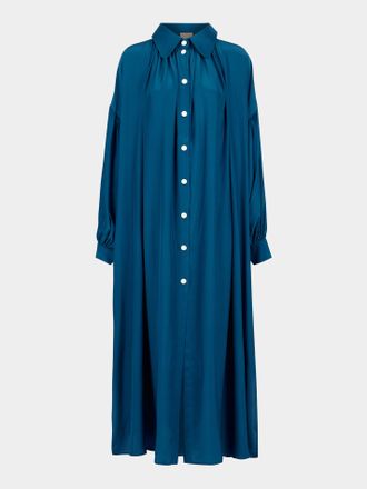 Marta Ferri Martini Silk Long Dress