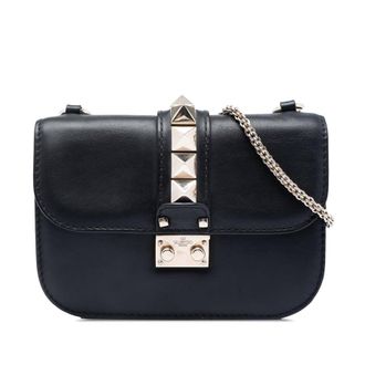 Valentino Pre-owned Valentino Small Leather Rockstud Glam Lock Crossbody Ladies 4URI8UB5MQG6SOD0