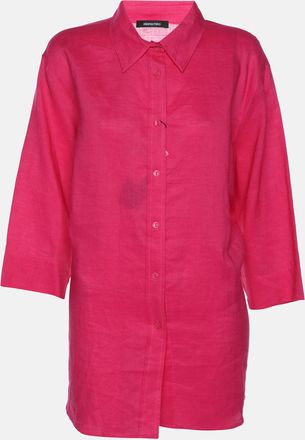 Elena Miro Pink Ramie 3/4 Sleeve Shirt