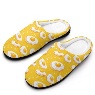 Generic Fried Eggs Womens Slippers Warm House Slippers Indoor House Shoes with Anti-Skid Rubber Sole
