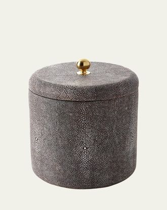 Aerin Faux Shagreen Ice Bucket, Chocolate