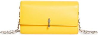 Christian Louboutin Bettina Leather Wallet on a Chain in X241 Corn/silver at Nordstrom