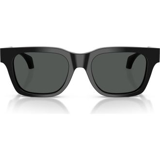 Versace 52mm Square Sunglasses in Black /Dark Grey at Nordstrom