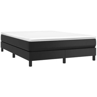 vidaXL Vidaxl - Estructura De Cama Sin Colch&oacute;n Cuero Sint&eacute;tico Negro 140x190 Cm